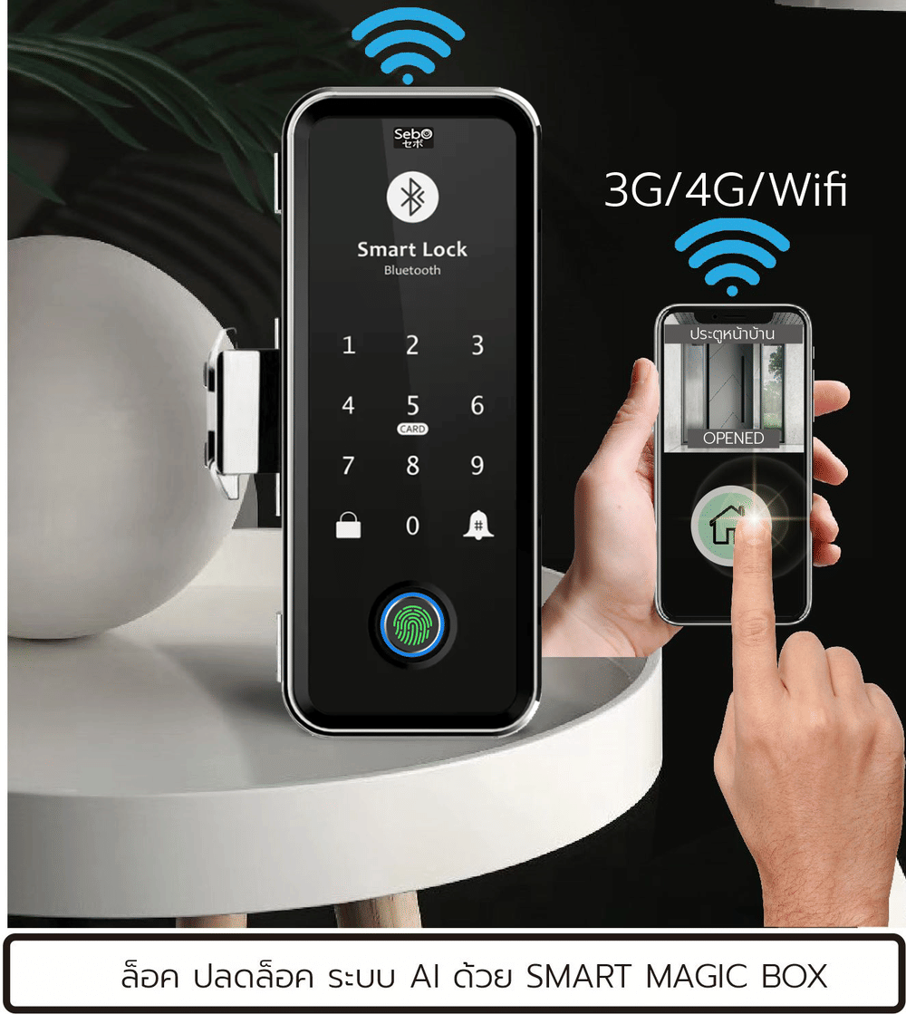 กลอนประตูสมาร์ทดิจิตอลล็อค SebO JIDOOR B5 APP Gen2